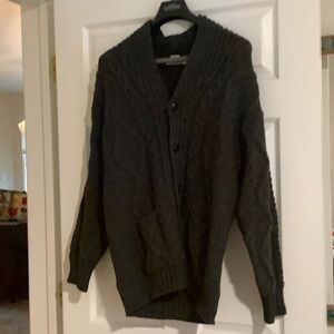 Heidi Wynne Charcoal Cable Knit Cardigan